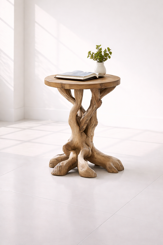 Modern Rustic Tree Root Side Table