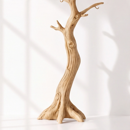 Rustic Solid Wood Tree Coat Stand