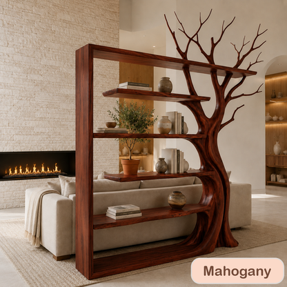 Solid Wood Open Bookcase Room Divider