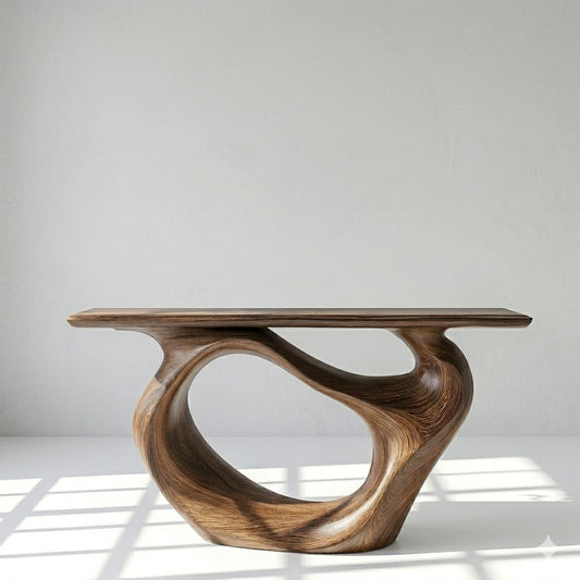 Organic Modern Solid Wood Console Table