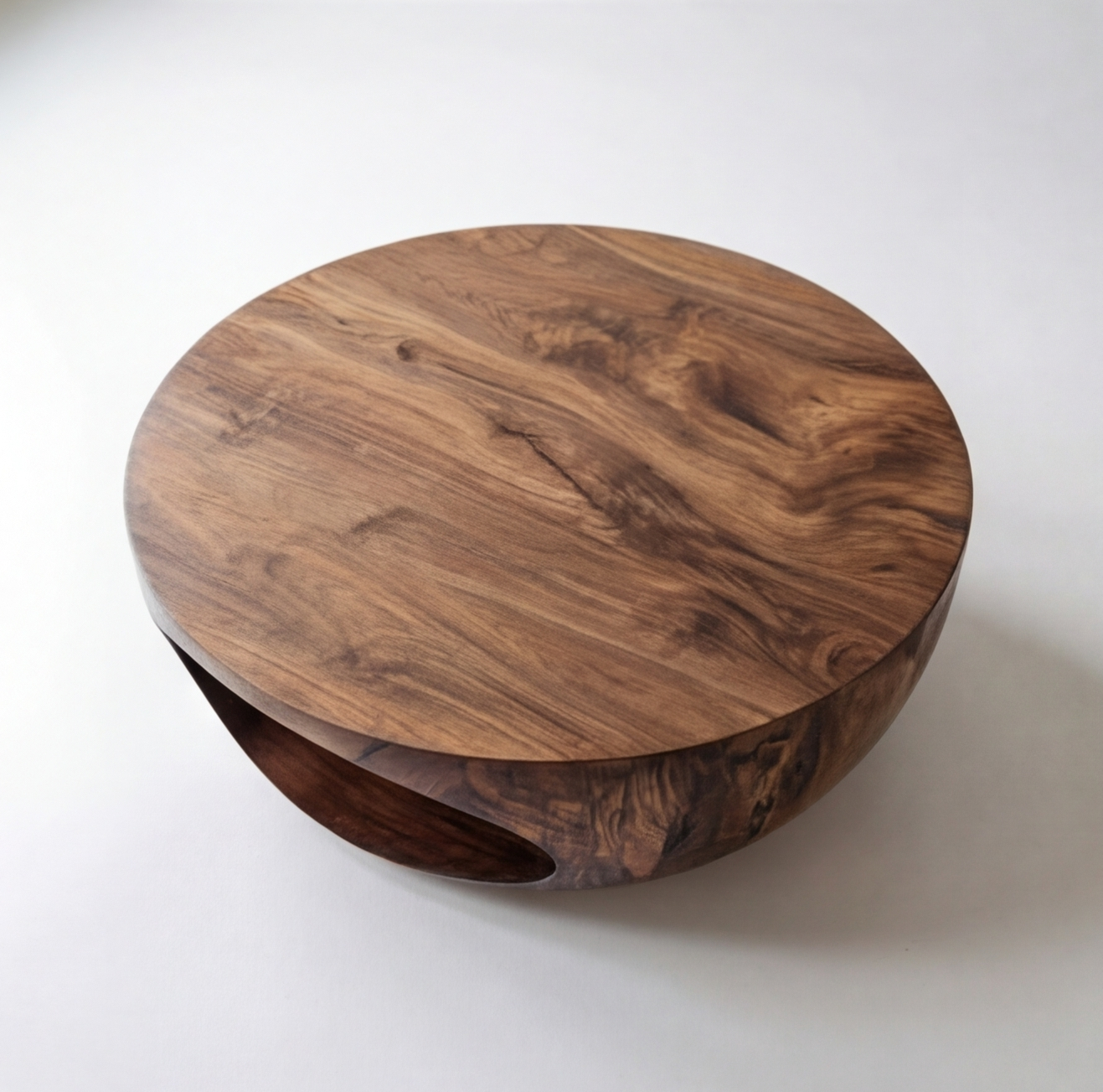 Organic Minimalist Sculptural Wood Coffee Table
