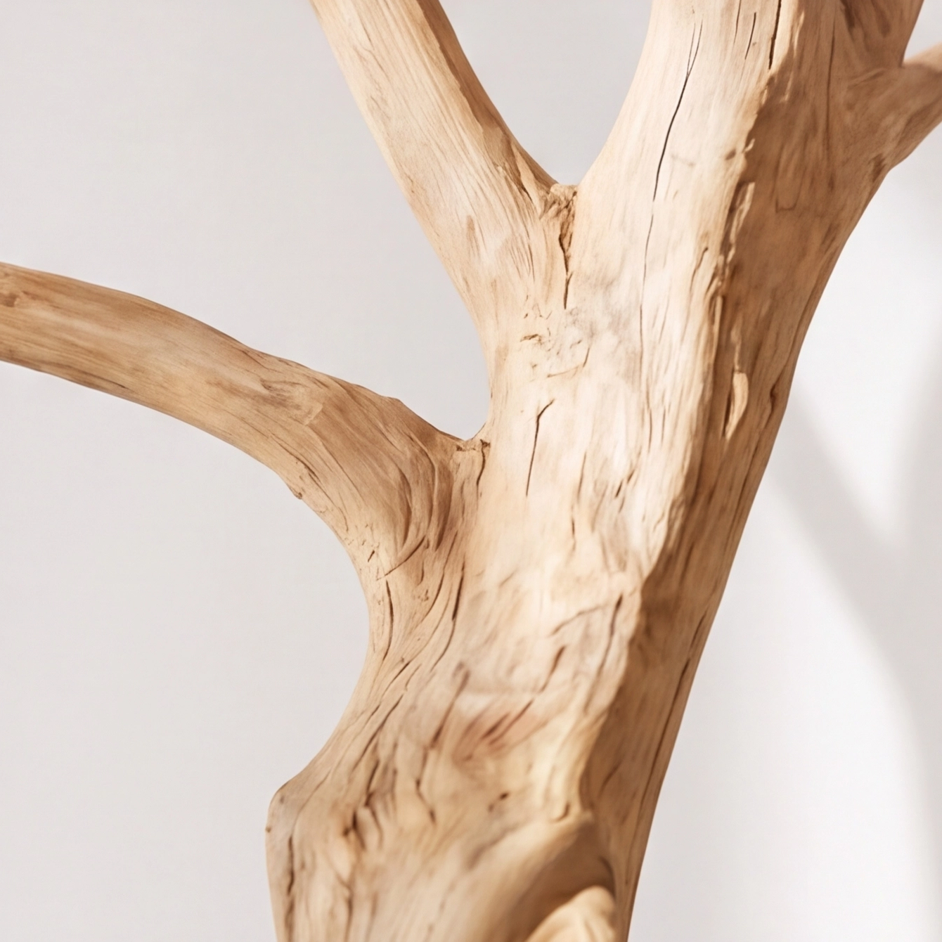 Freestanding Solid Wood Tree Coat Rack