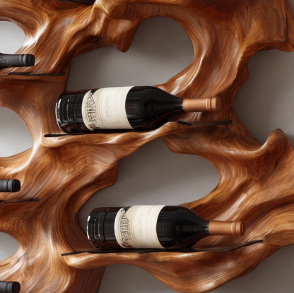 Organic Modern Wall Mounted Wine Rack
