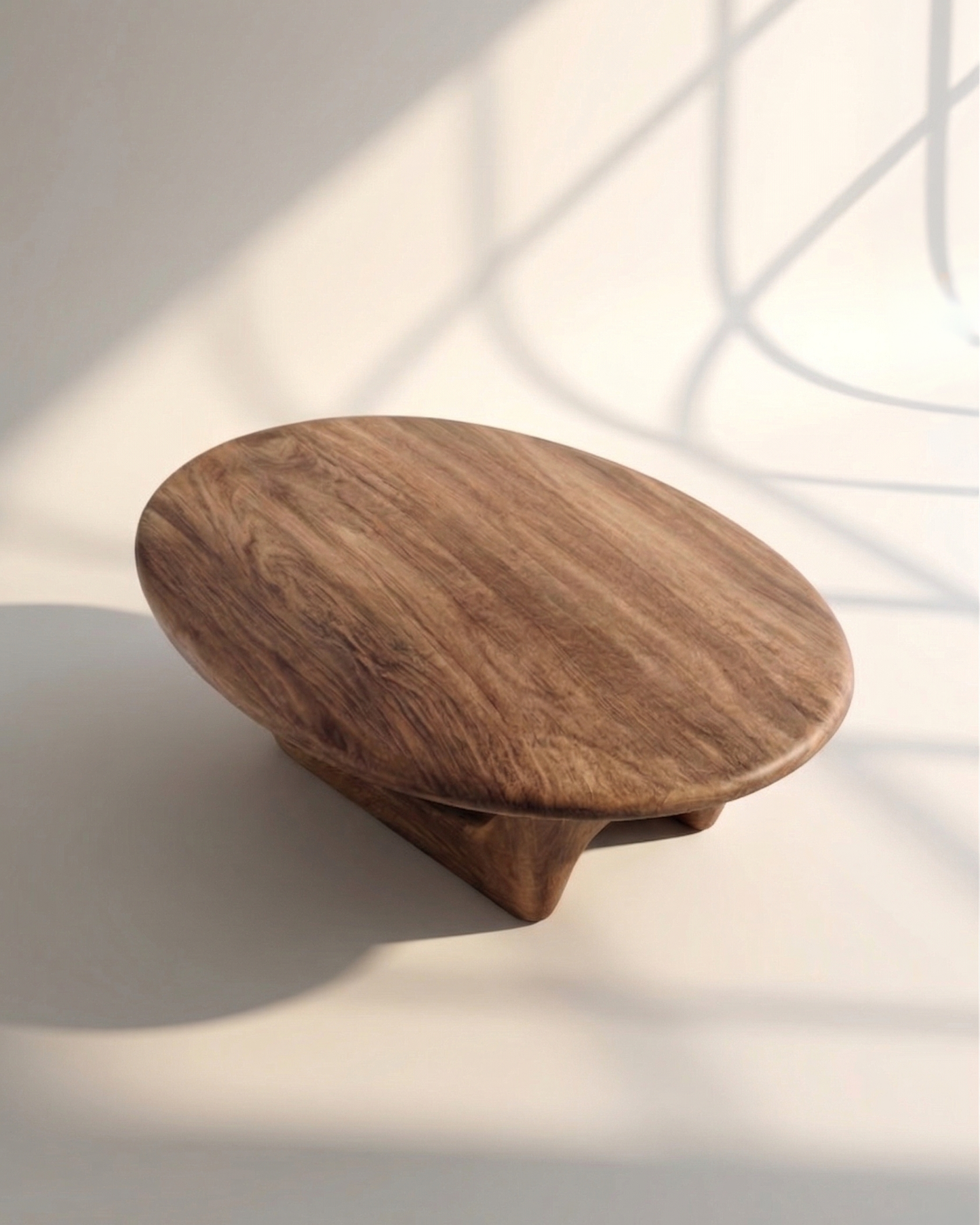 Solid Wood Round Low Coffee Table
