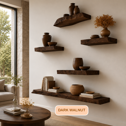 Handcrafted Solid Wood Floating Shelf