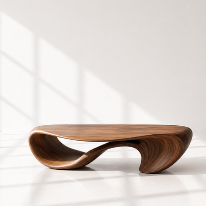 Organic Modern Sculptural Wood Coffee Table