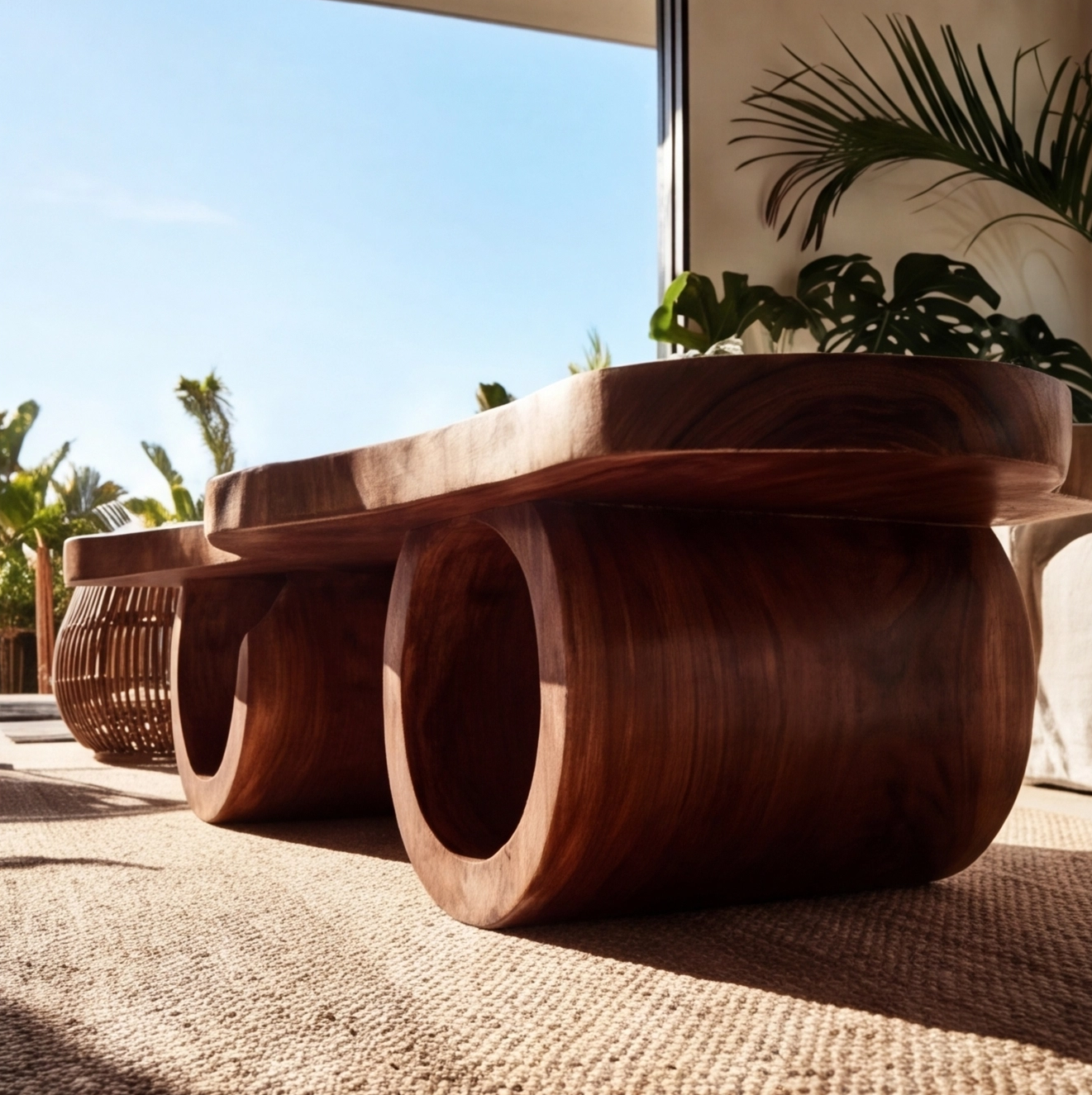 Rustic Modern Live Edge Coffee Table