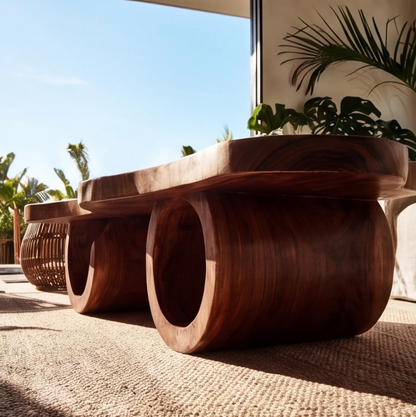 Rustic Modern Live Edge Coffee Table