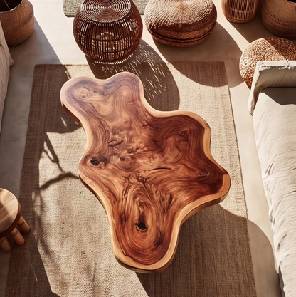 Rustic Modern Live Edge Coffee Table