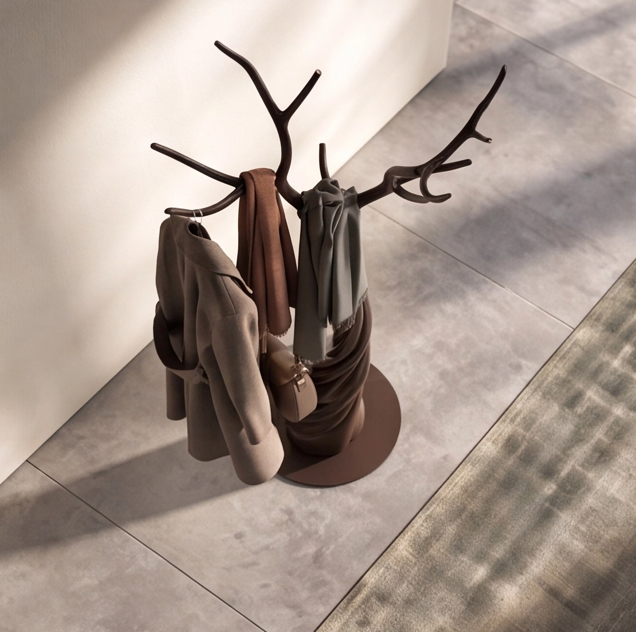 Modern Solid Wood Tree Coat Rack