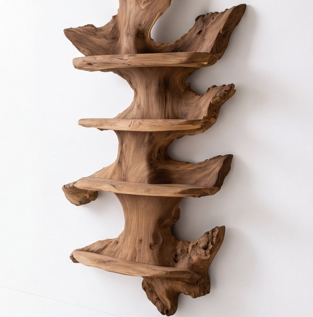Wall Mounted Live Edge Wine Rack