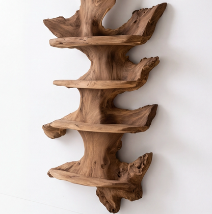 Wall Mounted Live Edge Wine Rack