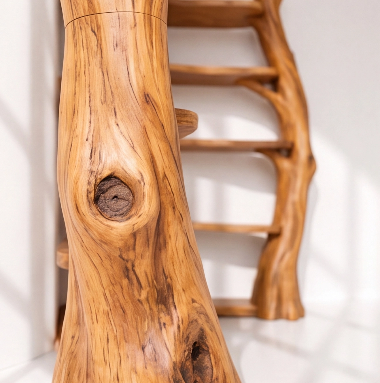 Solid Wood Corner Tree Bookshelf