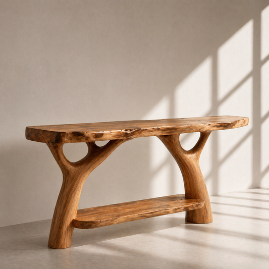 Freestanding Solid Wood Bathroom Vanity Console