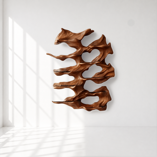 Organic Modern Wall Mounted Wine Rack