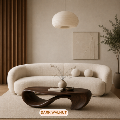 Organic Modern Sculptural Wood Coffee Table