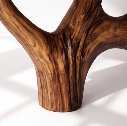 Live Edge Tree Console Table With Drawers