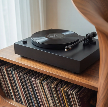 Organic Modern Record Player Stand