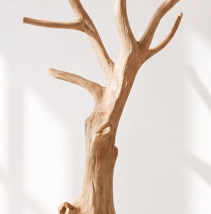 Freestanding Solid Wood Tree Coat Rack