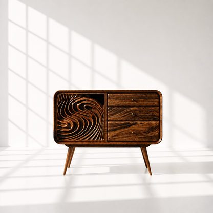Mid Century Modern Walnut Nightstand