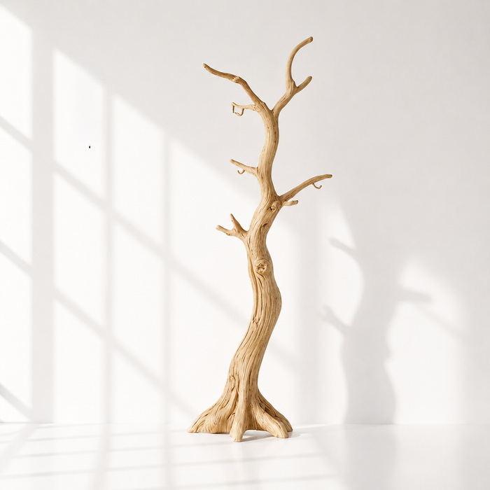 Rustic Solid Wood Tree Coat Stand