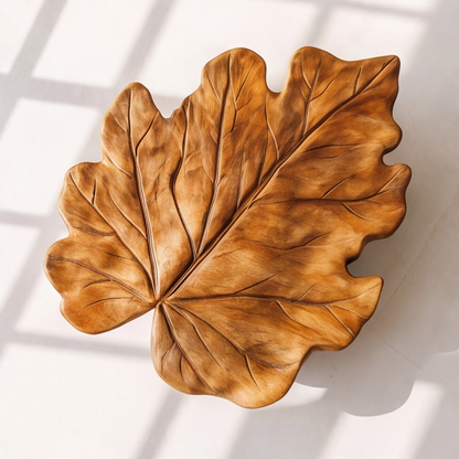 Solid Wood Leaf Shaped Coffee Table