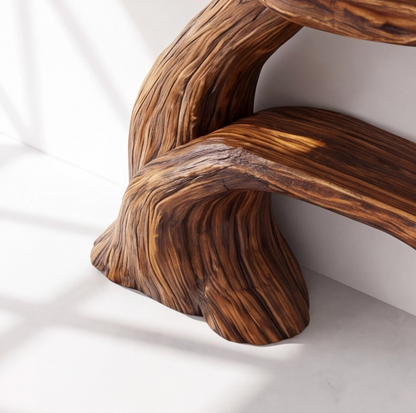 Rustic Solid Wood Tree Branch Shelving