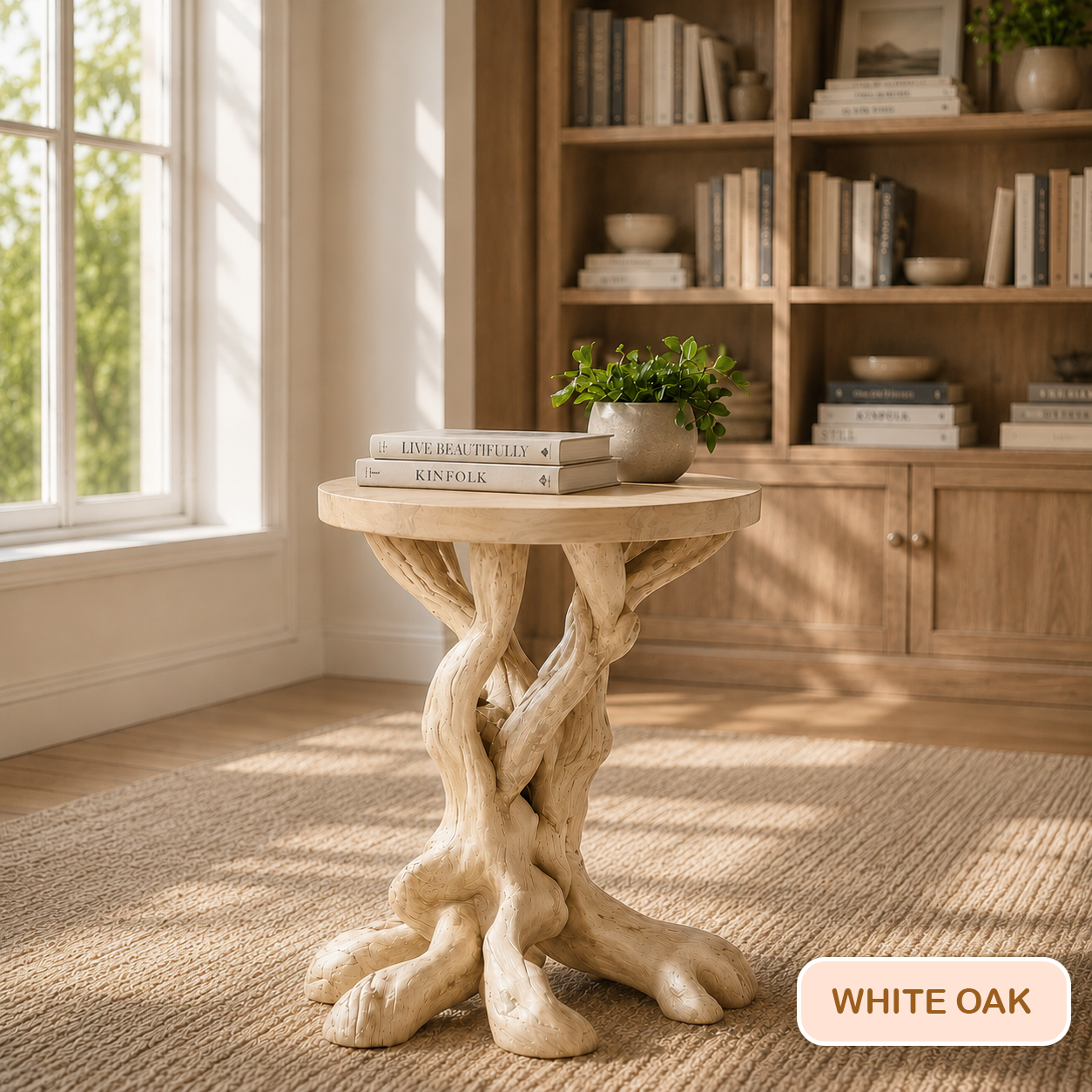 Modern Rustic Tree Root Side Table