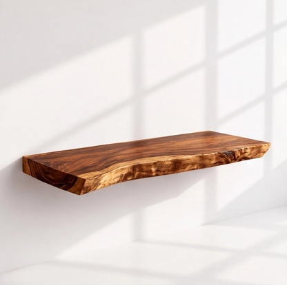 Modern Rustic Live Edge Floating Shelf