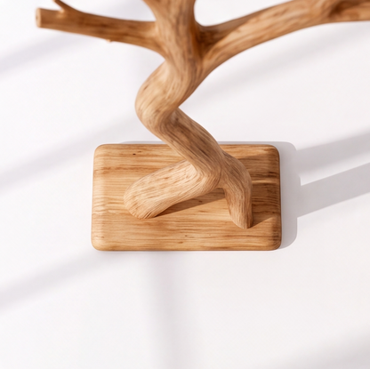 Freestanding Tree Coat Rack Solid Wood