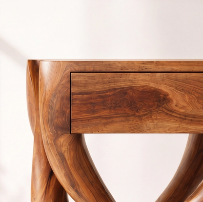 Organic Modern Wood Minimalist Nightstand