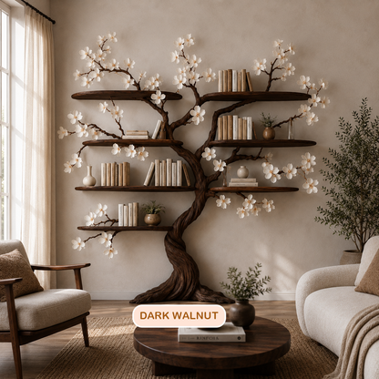 Nature Inspired Wooden Tree Shelf