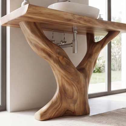 Solid Wood Bathroom Vanity Console