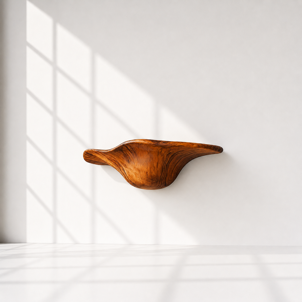 Organic Solid Wood Mushroom Floating Shelves