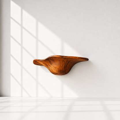 Organic Solid Wood Mushroom Floating Shelves