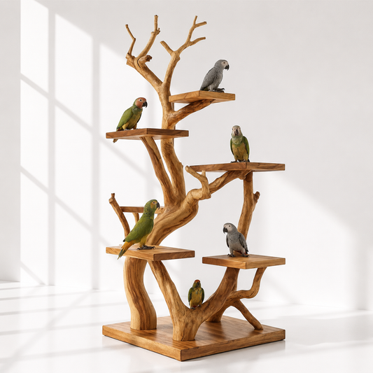Multi-Level Tree Branch Bird Play Stand