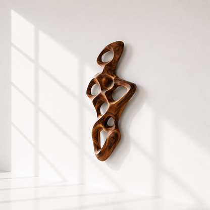 Handmade Contemporary Wood Wall Statement Art