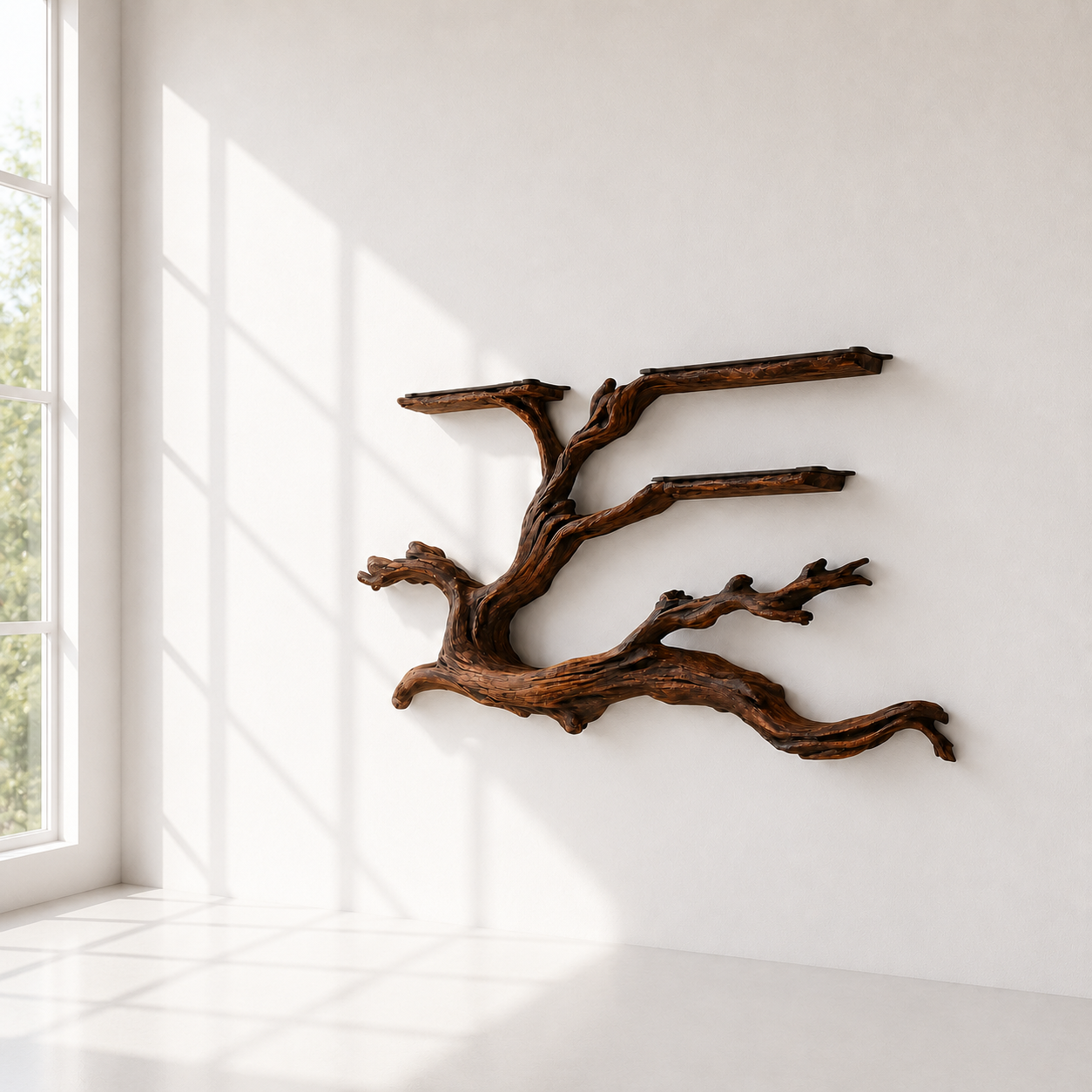 Wall Mounted Tree Wood Wine Rack