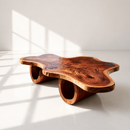 Rustic Modern Live Edge Coffee Table