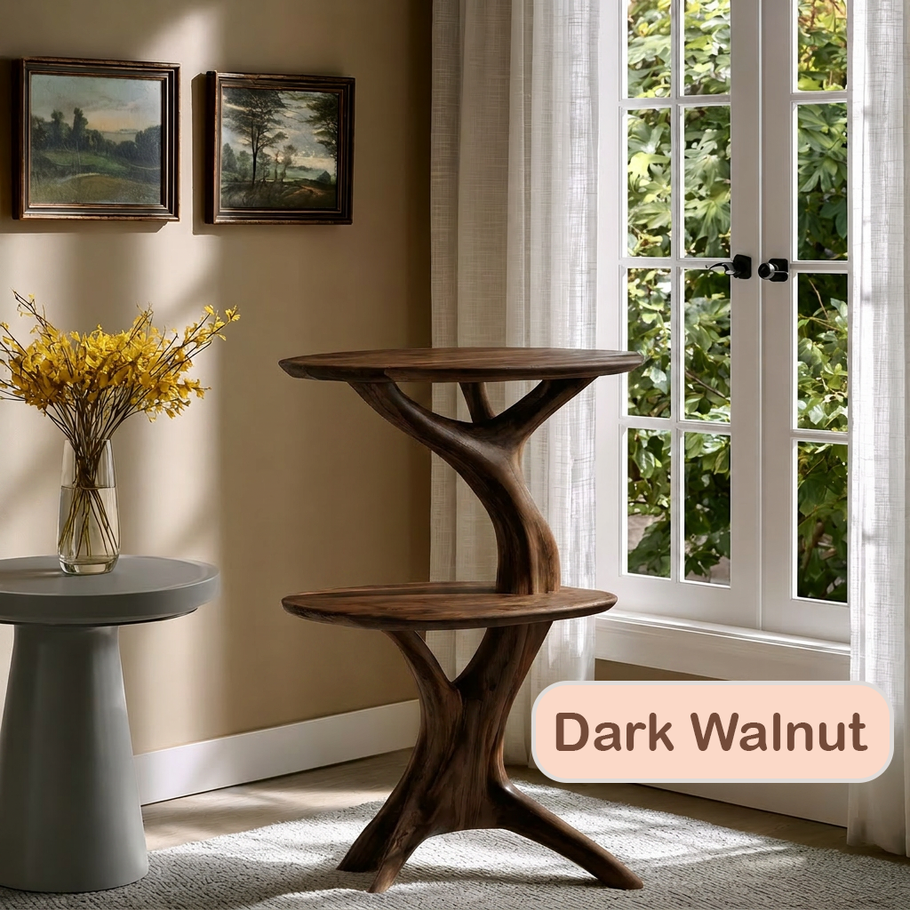Wooden Tree Record Player Stand