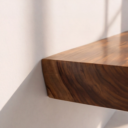 Live Edge Solid Wood Floating Bathroom Vanity