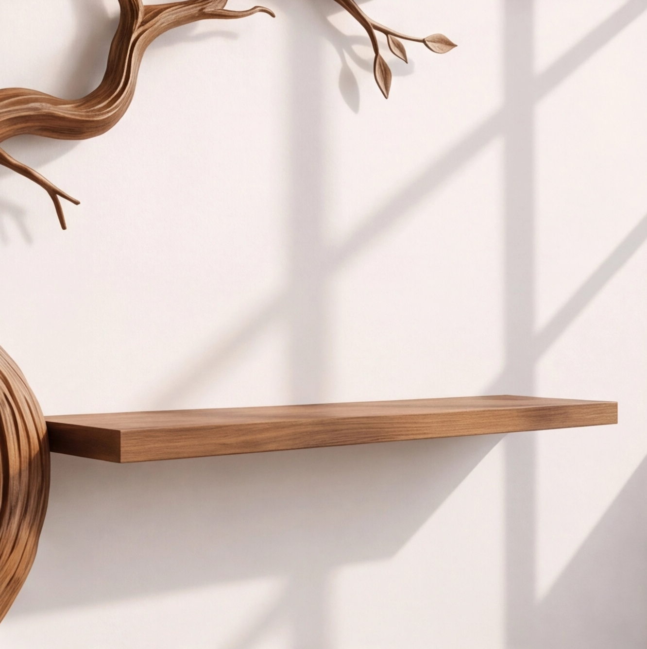Wall Mounted Solid Wood Tree Wine Rack