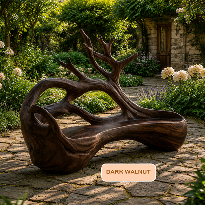 Rustic Solid Wood Tree Root Bench