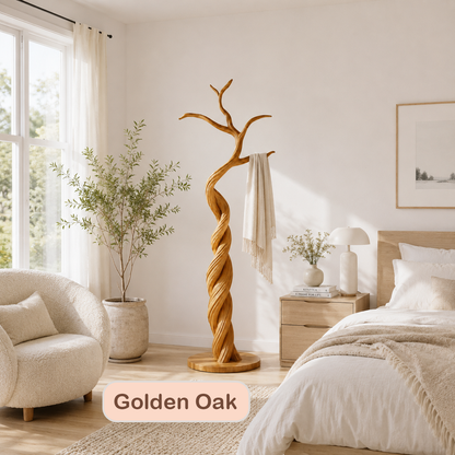 Modern Sculptural Wood Tree Coat Rack