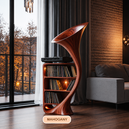 Modern Sculptural Record Player Stand