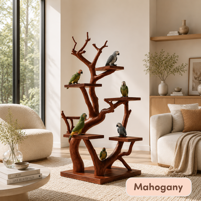 Multi-Level Tree Branch Bird Play Stand