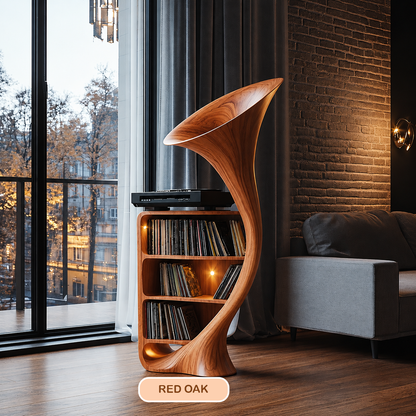 Modern Sculptural Record Player Stand