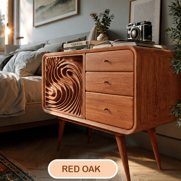 Mid Century Modern Walnut Nightstand