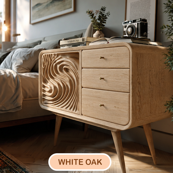Mid Century Modern Walnut Nightstand