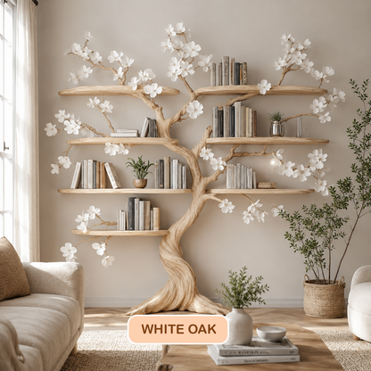 Nature Inspired Wooden Tree Shelf